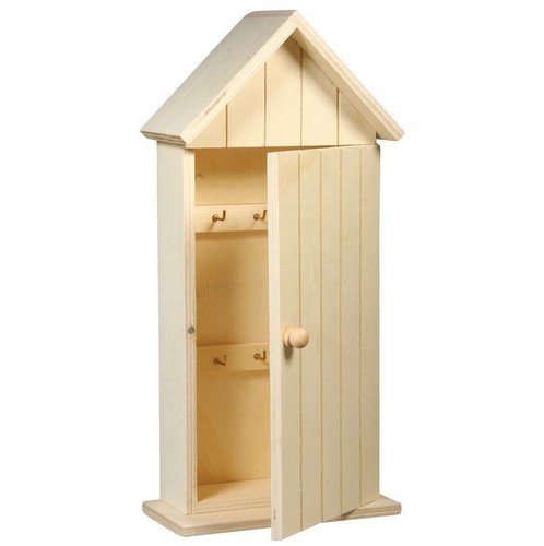Rayher Holz-Schlüsselkasten-Rohling zum selbst gestalten 30 x 14 x 6,5 cm