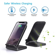 US 30W Wireless Charger Charging Stand Dock For Samsung S25 S24 iPhone 17 Pro 16