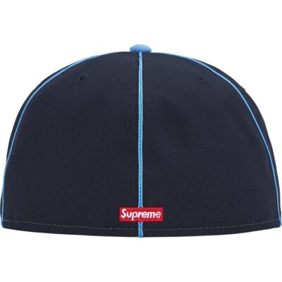 Supreme Piping Script Logo New Era Navy | eBay