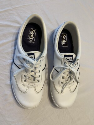 Keds Women’s Walking Sneakers Ortholite Size White Leather Lace Up