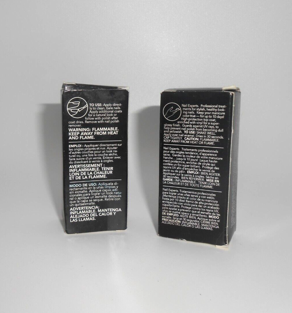 Lot Avon Nail Experts Gel Strength Base & UV Gloss Guard Top Coat 0.4