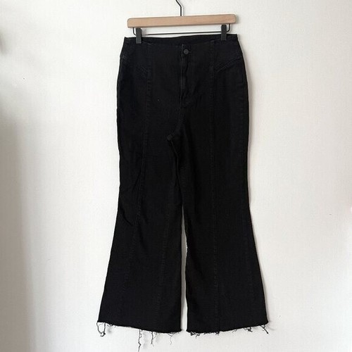 We The Free/Free People CRVY Wild Honey Black Flare Jeans Women's Size 30 - Picture 2 of 12