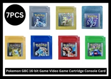 7PCS Classic Gold Silver Blue Red Green Yel for Game Boy series Nintendo GBC