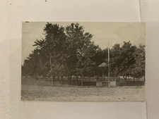 Vintage 1930's Black and White Garwin Iowa Park Bandstand Picture