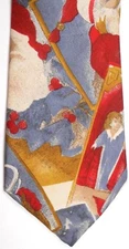Mark Alexander Men's Novelty Silk Tie 56" X 4" Santa in Abstract