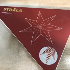 Ikea STRALA Star Pendant Shade Hanging Red White Star Design 28" New