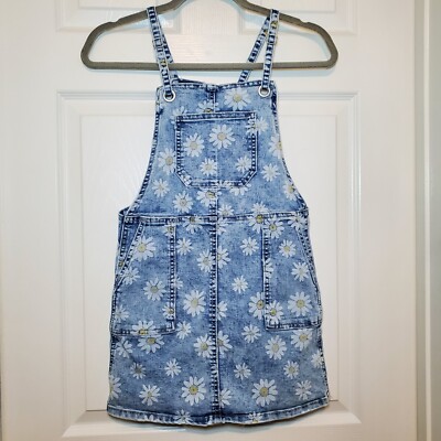 Cat Jack Girls Size M/8 Denim Skirtall Floral Light Wash