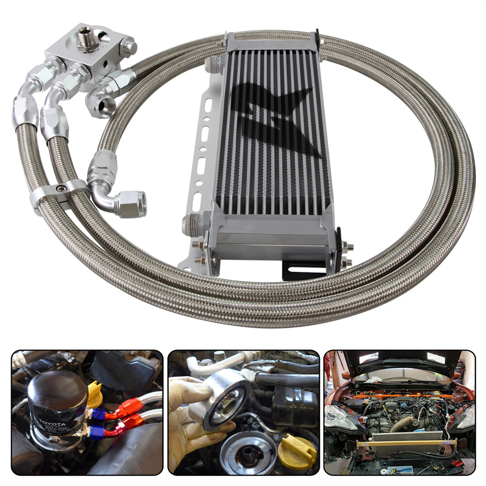 AN10 15 Reihiges Ölkühler Kit mit Thermostat für Subaru BRZ Scion FRS