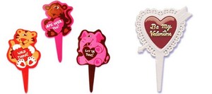 Valentine-Assortment-Cupcake-Picks-Valentine-039-s-Day-Cake-Toppers-Appetizer-Decora