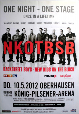 NEW KIDS ON THE BLOCK - BACKSTREET BOYS - 2010 - Concert - Poster - Oberhausen