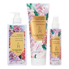 Nakery Beauty Cleanse, Firm & Smoothing -Love In Bloom - 3-pie Collection