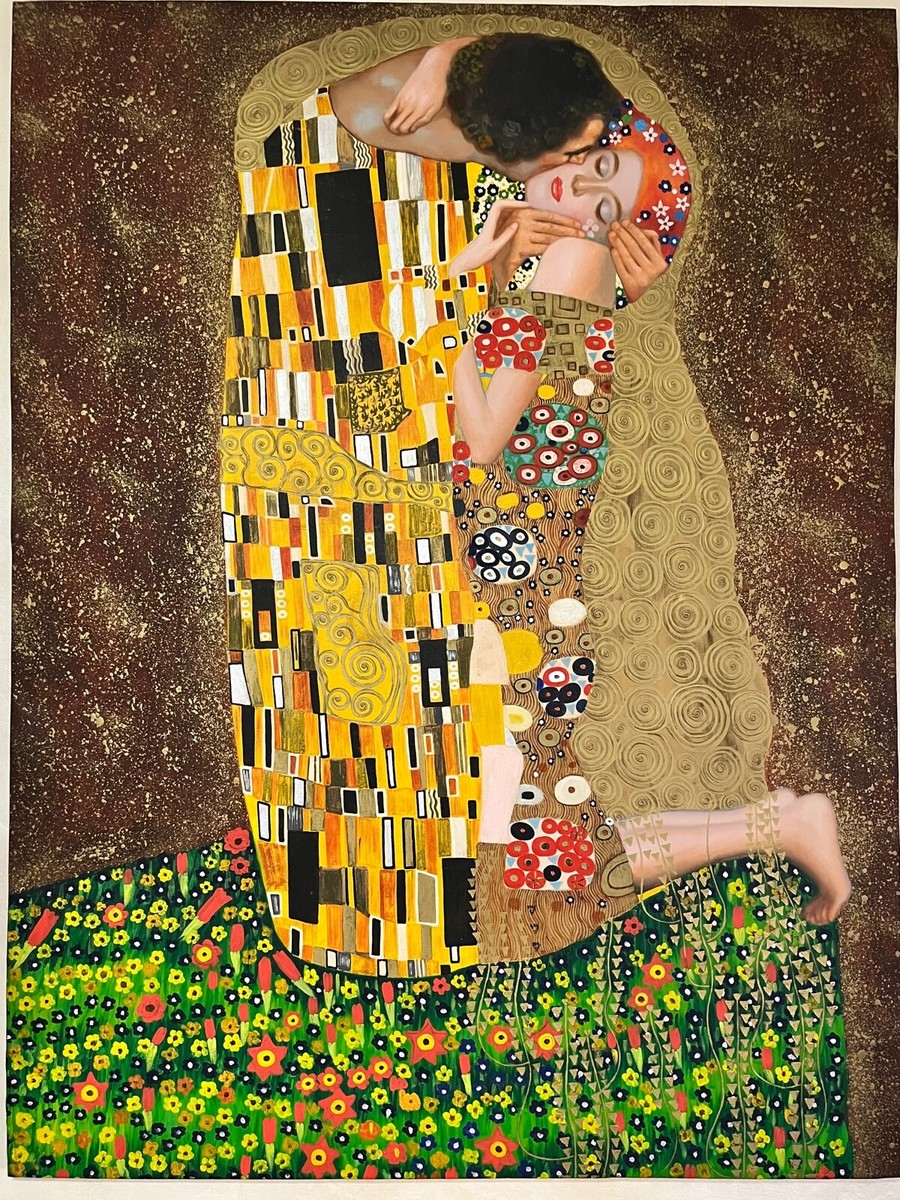 Magnete Frigo Il Bacio Di Klimt - Quadro Calamita In PVC 7,8x5,2 Cm, Souvenir - Foto 3