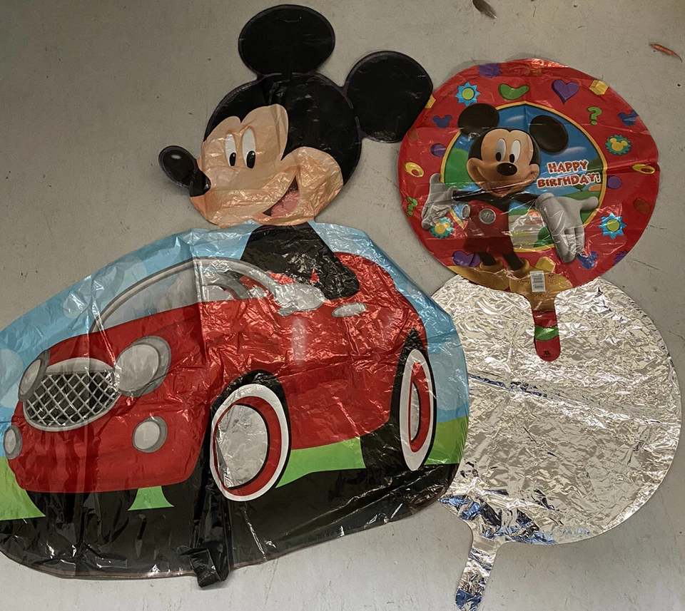 Disney Mickey Mouse Mylar balloons 3 Total With One Giant Demential In Car - Image 4 of 4