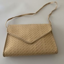 Borsa a tracolla vintage busta intrecciata borsetta made in Italy retrò