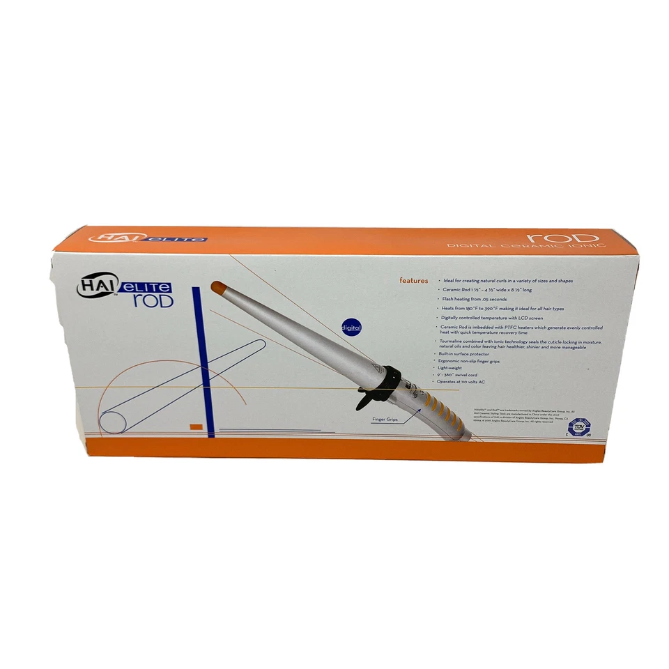 HAI Elite Rod Curling Iron Digital Ceramic Ionic 4-1/2 Inch Brand New - Image 2 of 4