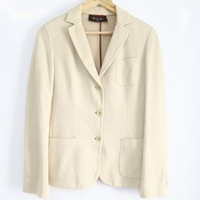 Loro Piana Ecru Cashmere Blazer Jacket Size 42