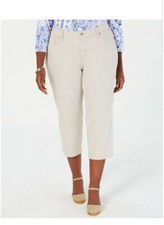 UPC 732995215168 product image for Charter Club PLUS SIZE Bristol 24WP Creme Stone SLIMMING Capri Pants NEW #597 | upcitemdb.com