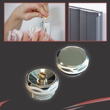 Chrome Blank Plug & Bleed Valve Set (for Towel Rails & Radiators) 1/2" BSP
