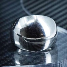 size adjustable, vintage Sterling silver handmade ring, 925 wide band