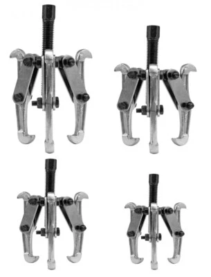 VOREL 4 Tlg Set Innen und Außen Abzieher Dreiarm 3 Arm Satz 75 100 150 200 mm