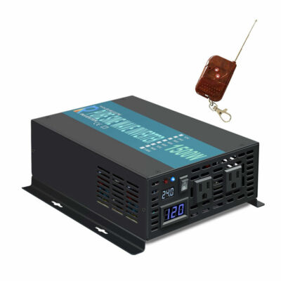 1500W Pure Sine Wave Inverter 24V to 120V Solar Off Gird Home RV Remote ...