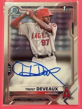 2021 Bowman Chrome Trent Deveaux 1st Bowman Auto #CPA-TD Baseball Angels