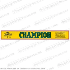 Fits 1930's Champion Outboard Motor Decal