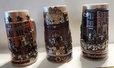 ANHEUSER-BUSCH BUDWEISER "NATIONAL HISTORICAL LANDMARK" SERIES A set of 3