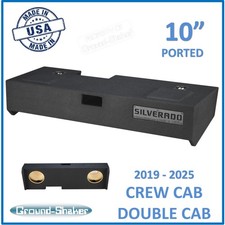 Chevy Silverado 2022 Crew Cab 10" Dual Sub box Subwoofer Enclosure Car audio