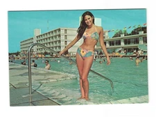 Mount Airy Lodge Mount Pocono PA Swimming pool VTG postcard UNP