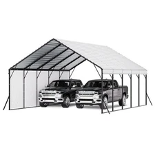 VEVOR Heavy Duty Metal Carport 20 x 24 ft Outdoor Car Shelter Garage for Boats