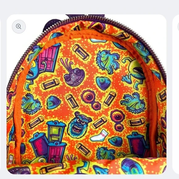 Loungefly Pixar Monsters Inc Randall Boggs Cosplay Mini Backpack Disney NWT Loungefly Monsters Inc Randall Boggs Cosplay Mini Backpack  main image 3
