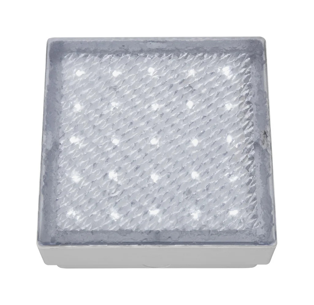 Outdoor Light Clear Briks LED Walkover IP68 15cm Square Searchlight 9913WH