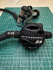 Atomic Aquatics Z3 Blacked Out Scuba Diving Regulator-Yoke-MINT CONDITION