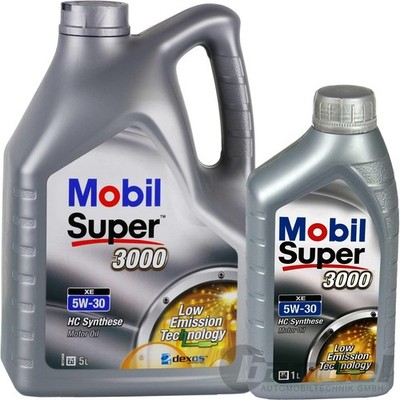 6L MOBIL Super 3000 XE 5W30 MOTORÖL für VW 50500/1 MB 229.31/51/52 dexos-2 LL-04