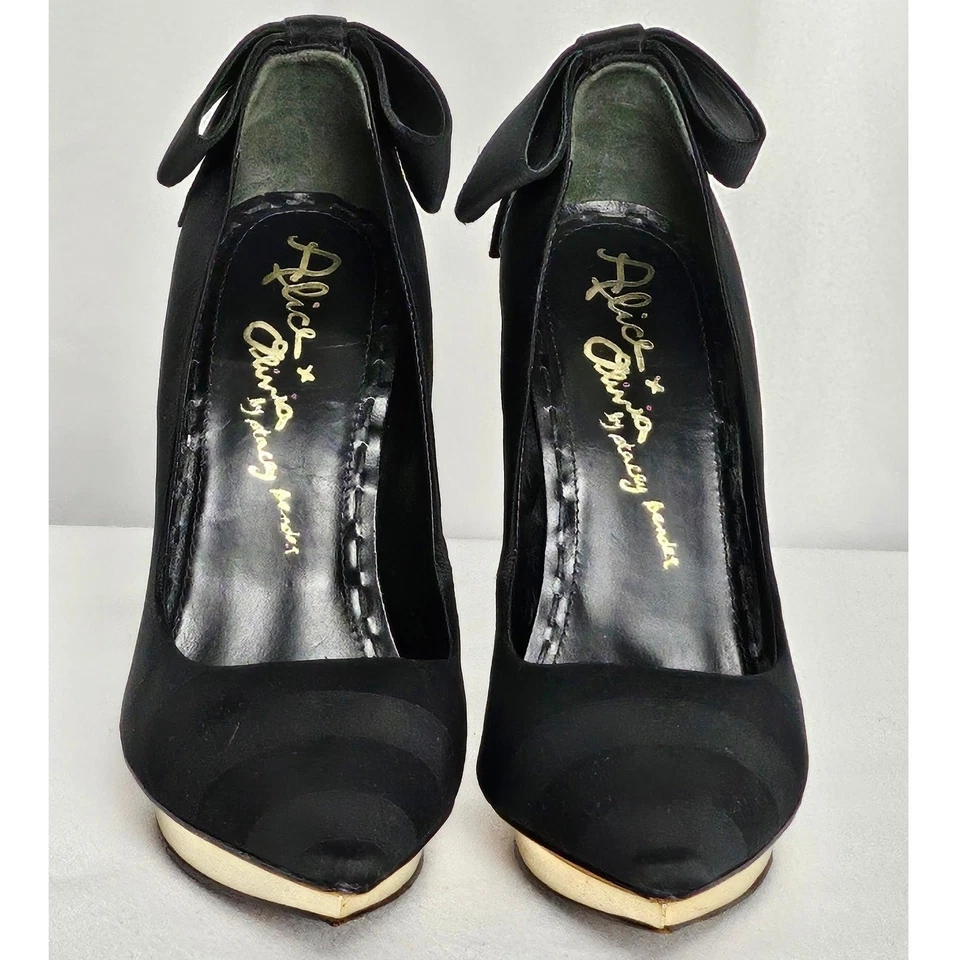 ZAPATOS DE TACÓN ALICE + OLIVIA BY STACEY BENDET DOMINIQUE NEGROS PARA MUJER - TALLA 7 Foto 3 de 4