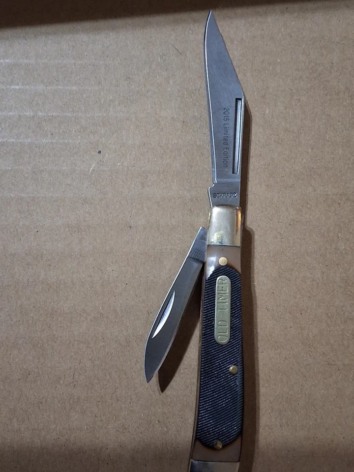 JUEGO DE CUCHILLOS SCHRADE OLD TIMER 2015 EDICIÓN LIMITADA 1520T y 720T combo en lata Foto 4 de 4