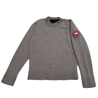Canada Goose Gray Crew Knit Wool Sweater Youth Kids Small