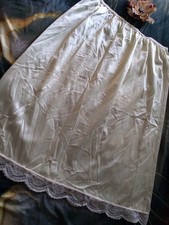 Vintage Half Slip Yellow Nylon Lace Union Label Plus Sissy Vintage Lingerie