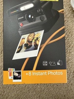 Polaroid Flip Instant Camera+Color Film Bundle Black (6565) 8 Photos Included