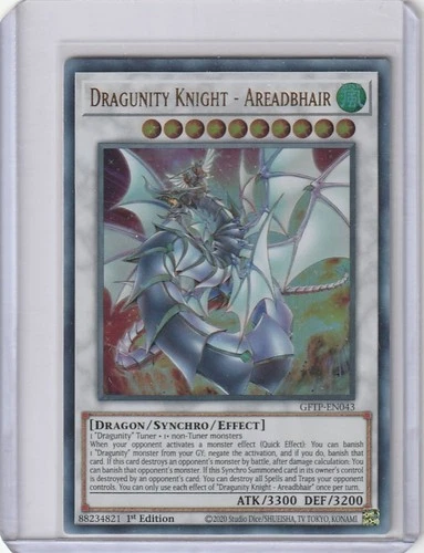 Yugioh GFTP-EN043 Dragunity Knight – Areadbhair – Ultra Rare 1st Edition