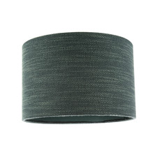 Designer Bobbled and Textured Linen Lamp Shade in Dark Emerald Green by Happy...