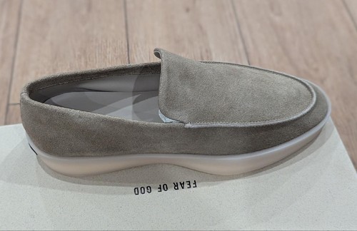 $695 Mens FEAR OF GOD Suede Slip On Loafers Storm 43 US 10 - Picture 3 of 11
