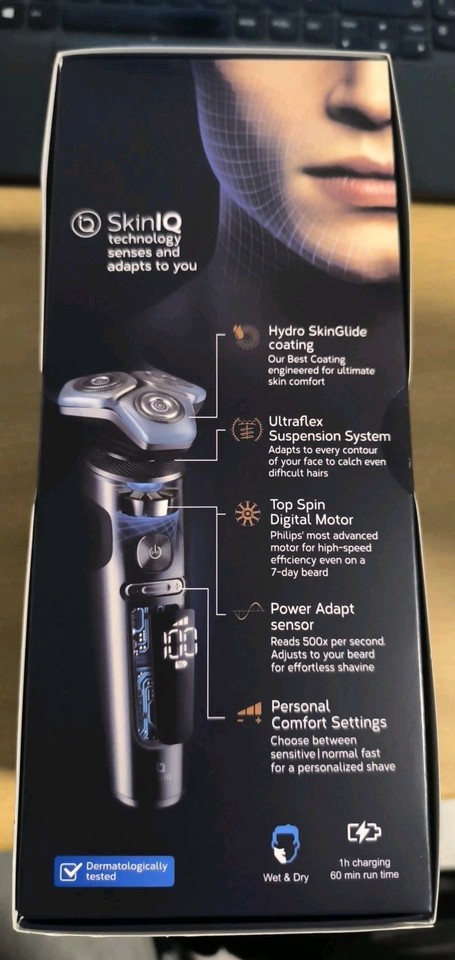 Philips Series S9000 Prestige Men's Electric Shaver We&Dry - Black New ...