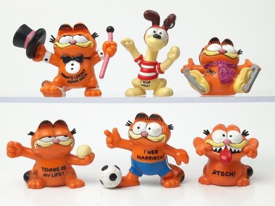 BULLY -- Garfield &  Odie --  TOP Selten !! -- 6x Garfild Comic Figuren 80er