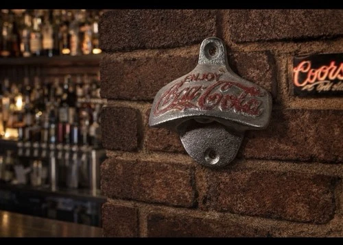 Vintage Coca Cola Wall Mount Metal Bottle Opener