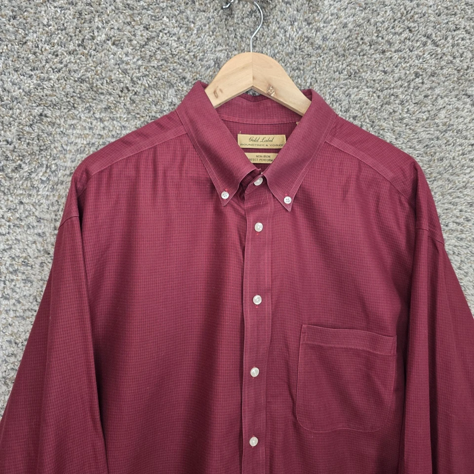 Camisa de Vestir Roundtree & Yorke Etiqueta Dorada Para Hombres 2XT Rendimiento Perfecto Sin Plancha Foto 4 de 4