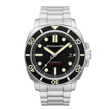 Spinnaker Hull Diver Black / Stainless Steel | Black Dial 42mm Japanese Automati