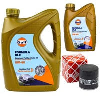 MotoröL Set Gulf Formula ULE 5W-40 6 Liter + ÖLfilter FüR Hyundai Elantra 1.6