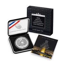 2024-P Greatest Generation Commemorative Silver Proof Dollar ~ OGP & COA!